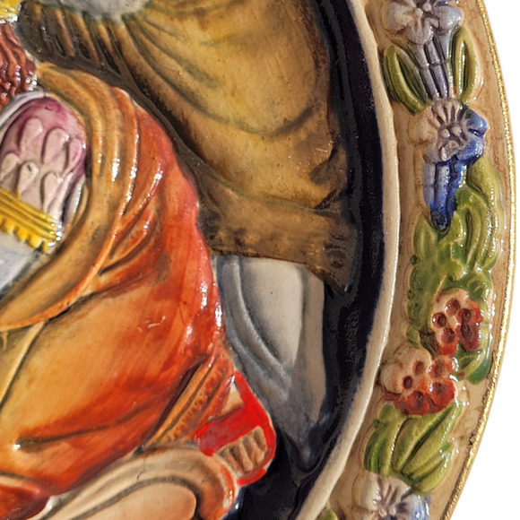 Vintage‎ Christmas Western Germany Weihnachten Salt Glaze 1985 Wall Décor Plate - Picture 6 of 12